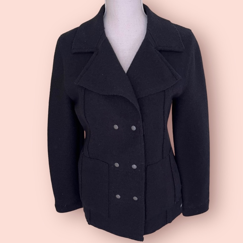 St. James Black Boiled Wool Nautical Jacket 6